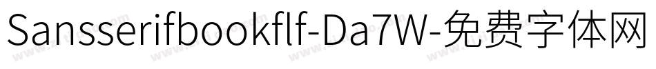 Sansserifbookflf-Da7W字体转换