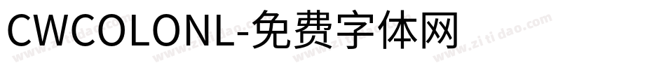 CWCOLONL字体转换