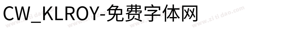 CW_KLROY字体转换