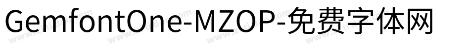 GemfontOne-MZOP字体转换