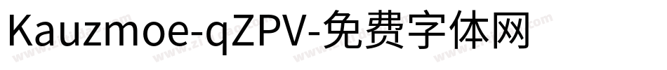 Kauzmoe-qZPV字体转换