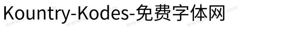 Kountry-Kodes字体转换