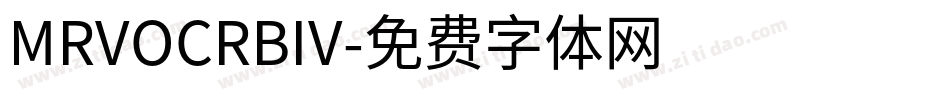 MRVOCRBIV字体转换