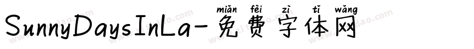 SunnyDaysInLa字体转换