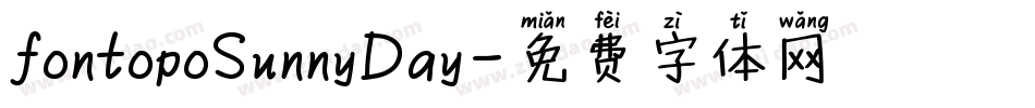 fontopoSunnyDay字体转换
