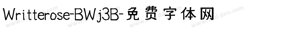 Writterose-BWj3B字体转换