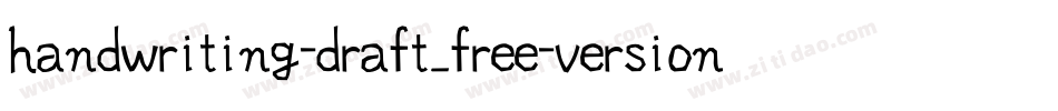 handwriting-draft_free-version字体转换