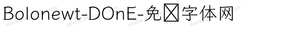 Bolonewt-DOnE字体转换