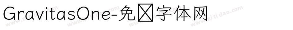 GravitasOne字体转换