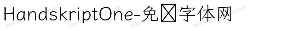 HandskriptOne字体转换