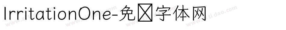 IrritationOne字体转换