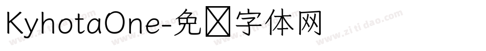 KyhotaOne字体转换