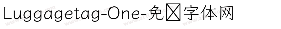 Luggagetag-One字体转换