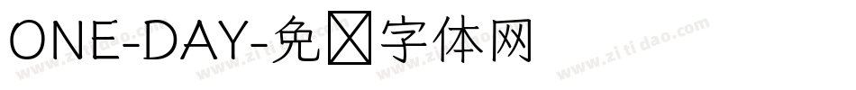 ONE-DAY字体转换