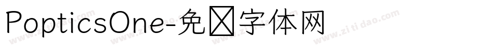 PopticsOne字体转换
