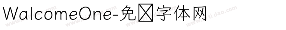 WalcomeOne字体转换