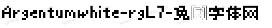 Argentumwhite-rgL7字体转换