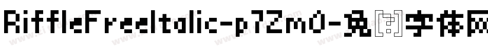 RiffleFreeItalic-p7ZmO字体转换