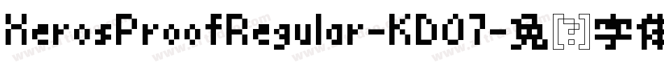 XerosProofRegular-KDO7字体转换