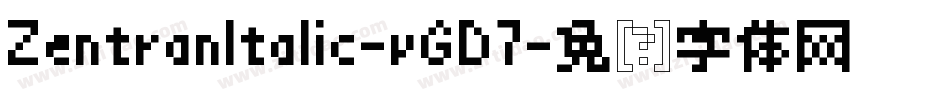 ZentranItalic-vGD7字体转换