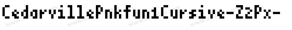 CedarvillePnkfun1Cursive-Z2Px字体转换
