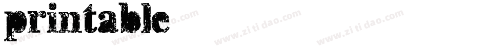 printable字体转换