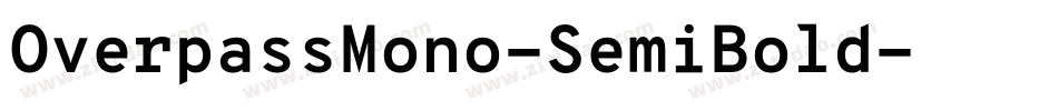 OverpassMono-SemiBold字体转换