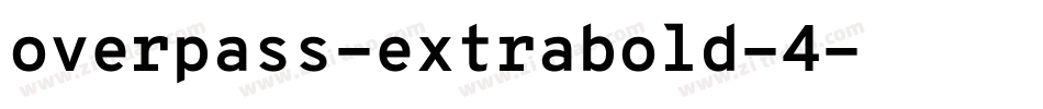 overpass-extrabold-4字体转换