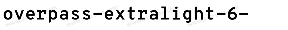 overpass-extralight-6字体转换