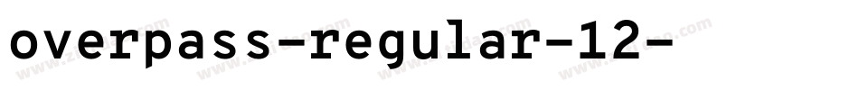overpass-regular-12字体转换