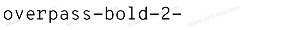 overpass-bold-2字体转换