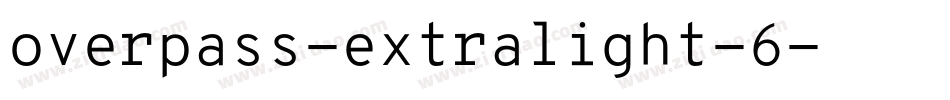overpass-extralight-6字体转换