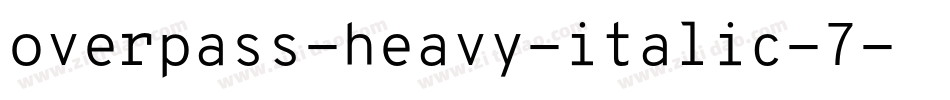 overpass-heavy-italic-7字体转换