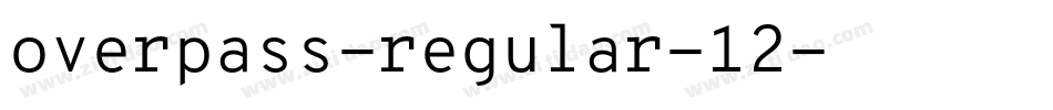 overpass-regular-12字体转换