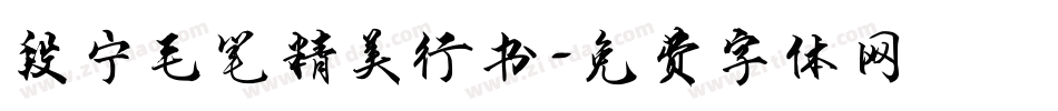 段宁毛笔精美行书字体转换