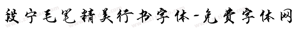 段宁毛笔精美行书字体字体转换