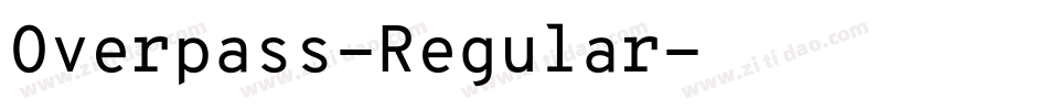 Overpass-Regular字体转换