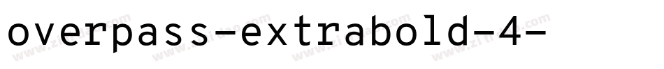 overpass-extrabold-4字体转换