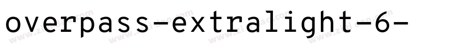 overpass-extralight-6字体转换