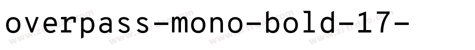overpass-mono-bold-17字体转换