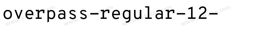 overpass-regular-12字体转换