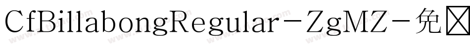 CfBillabongRegular-ZgMZ字体转换