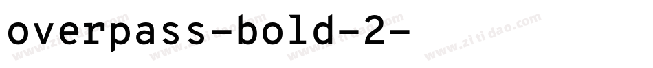 overpass-bold-2字体转换