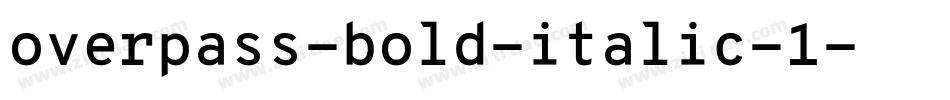 overpass-bold-italic-1字体转换
