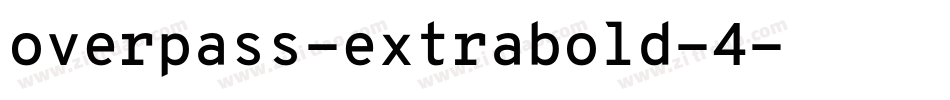 overpass-extrabold-4字体转换