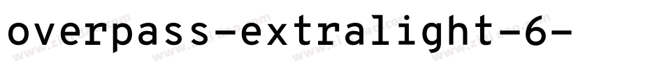 overpass-extralight-6字体转换
