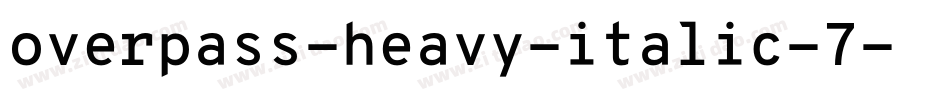 overpass-heavy-italic-7字体转换