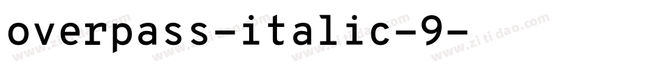overpass-italic-9字体转换
