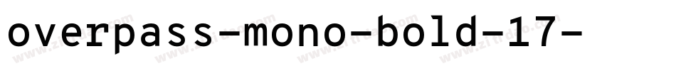 overpass-mono-bold-17字体转换