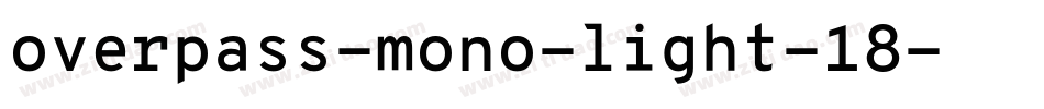 overpass-mono-light-18字体转换